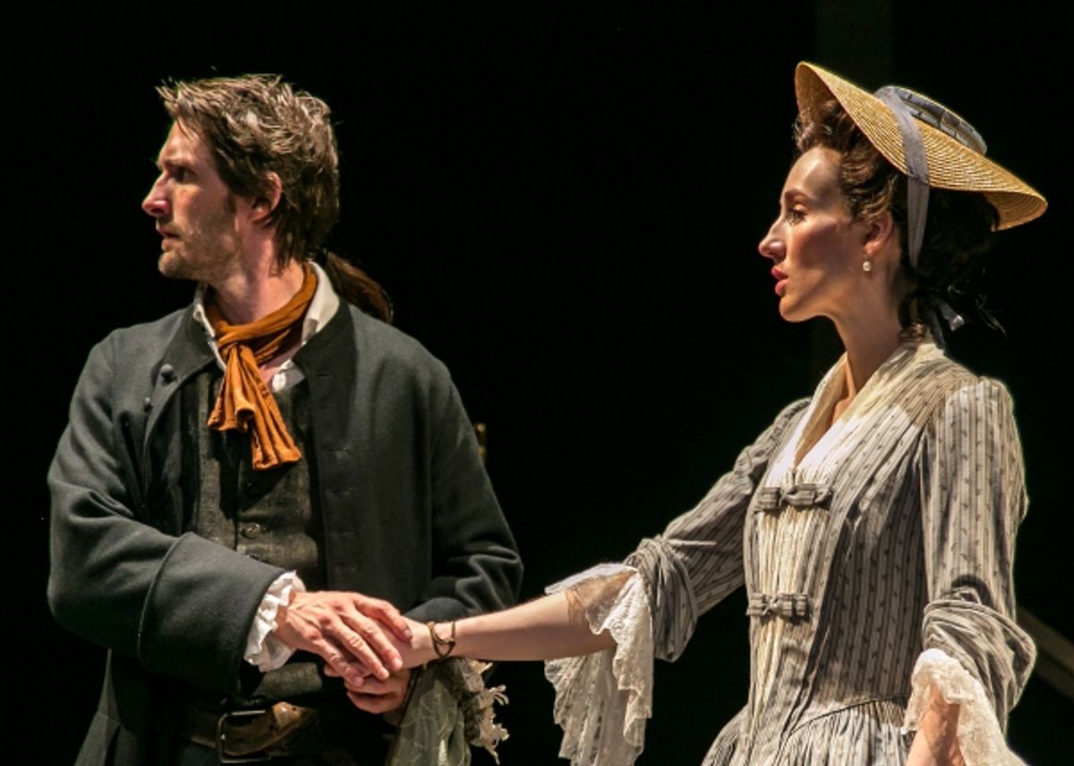 Richard Dudgeon (James Knight) bids Judith Anderson (Elizabeth A. Davis) a final farewell in the town jail.  at 