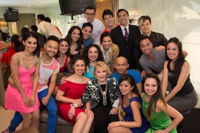 Joan Rivers with the Cast of HERE LIES LOVE Photo