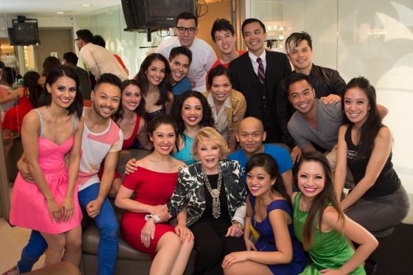 Joan Rivers with the Cast of HERE LIES LOVE Photo