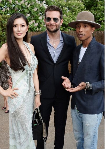 Rebecca Wang, Bradley Cooper and Pharrell Williams Photo
