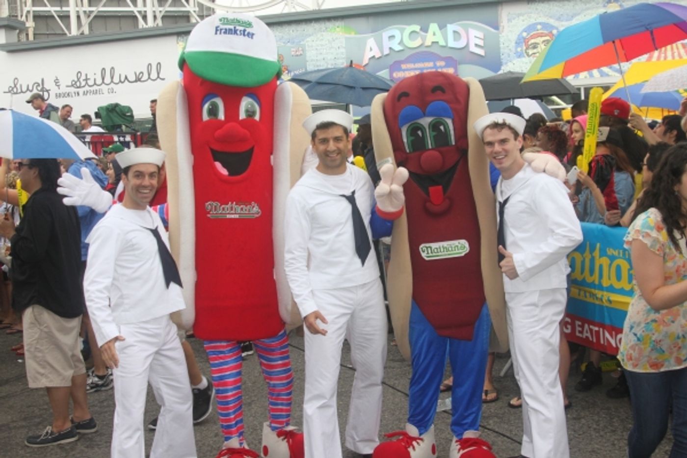 Exclusive Photo Coverage: ON THE TOWN Stars Perform at Nathan's Fourth of July Hot Dog Eating Contest! Image