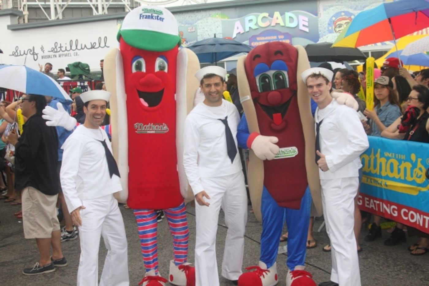 Exclusive Photo Coverage: ON THE TOWN Stars Perform at Nathan's Fourth of July Hot Dog Eating Contest! Image