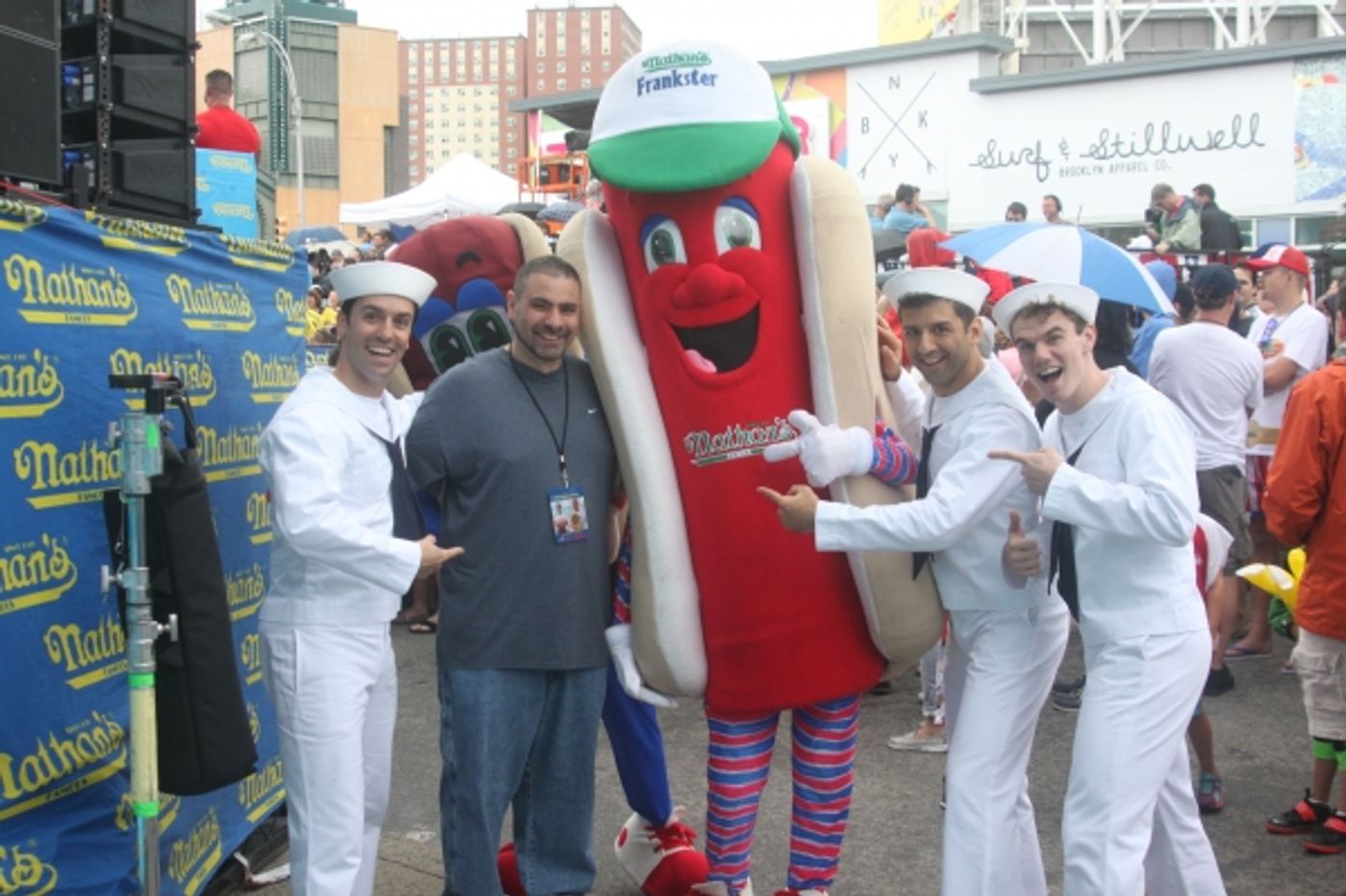 Exclusive Photo Coverage: ON THE TOWN Stars Perform at Nathan's Fourth of July Hot Dog Eating Contest! Image