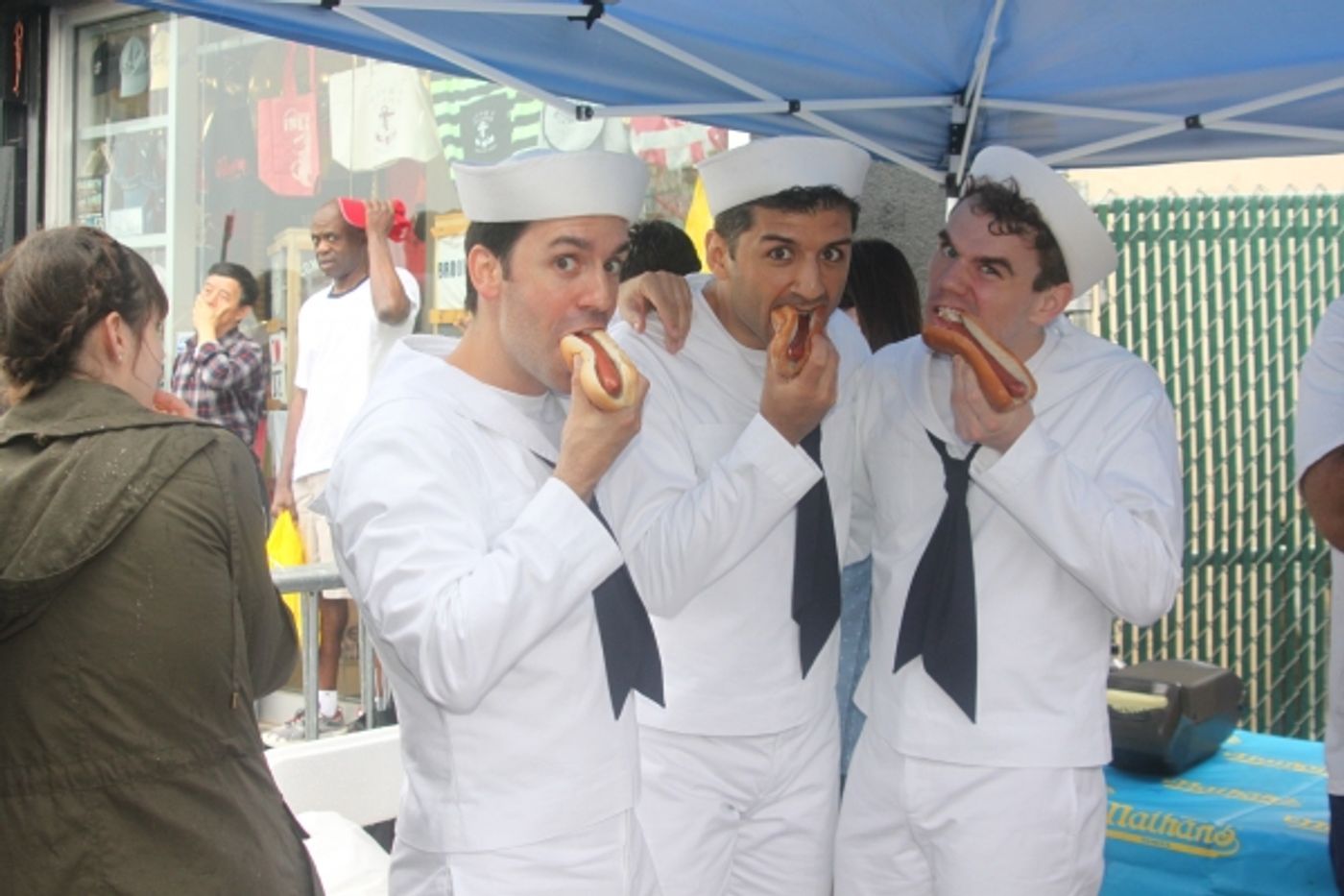 Exclusive Photo Coverage: ON THE TOWN Stars Perform at Nathan's Fourth of July Hot Dog Eating Contest! Image