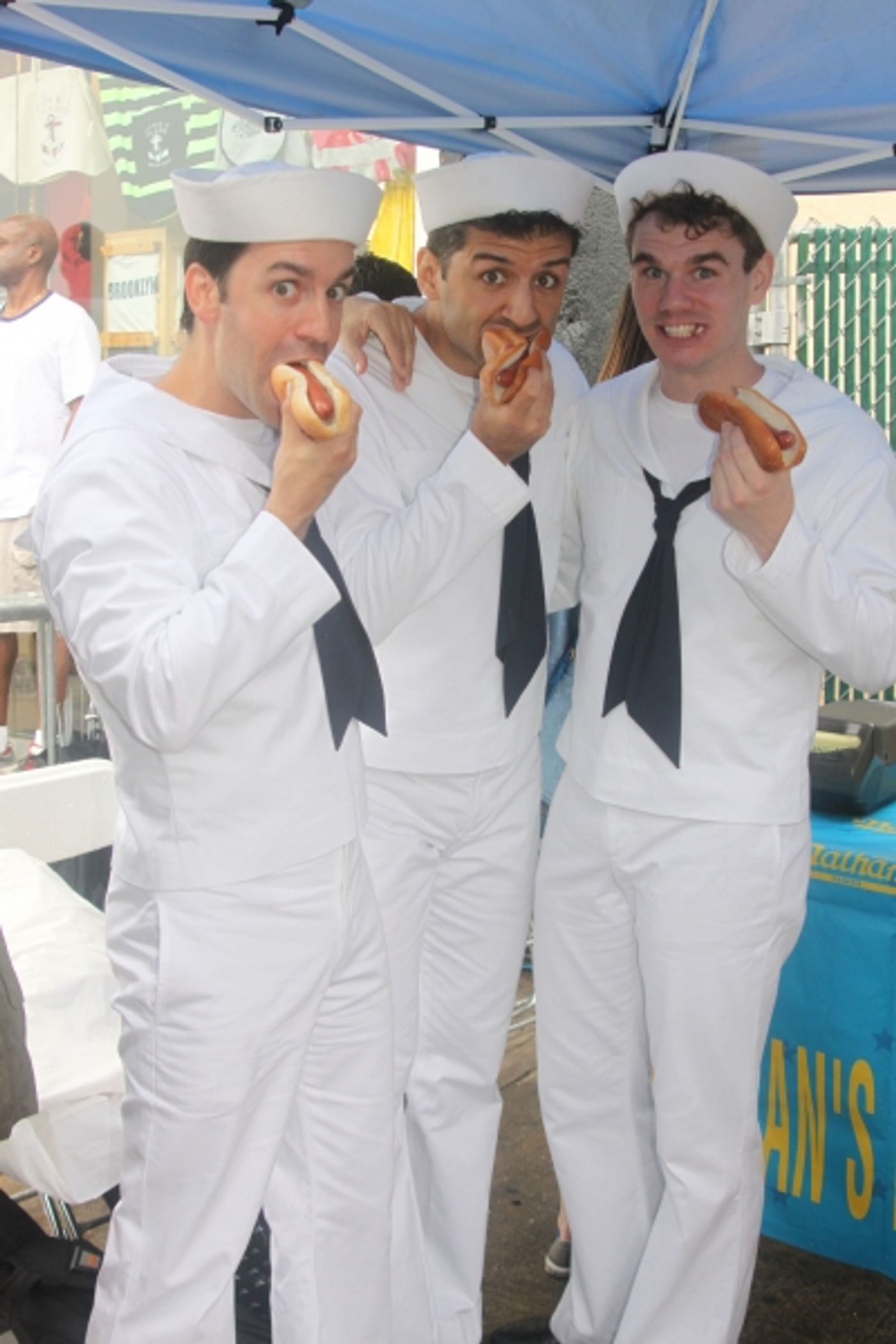 Exclusive Photo Coverage: ON THE TOWN Stars Perform at Nathan's Fourth of July Hot Dog Eating Contest! Image
