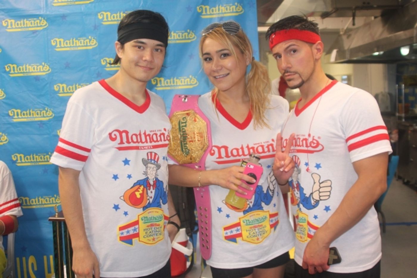 Exclusive Photo Coverage: ON THE TOWN Stars Perform at Nathan's Fourth of July Hot Dog Eating Contest! Image