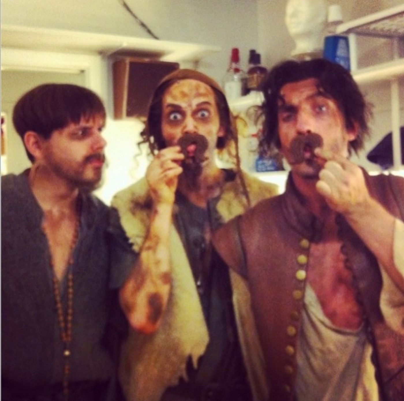 Photo Flash: Saturday Intermission Pics, Part 2 - 7/5 - NEWSIES Enjoy Theatre Life, KINKY BOOTS Preps for Act 2, and More  Image