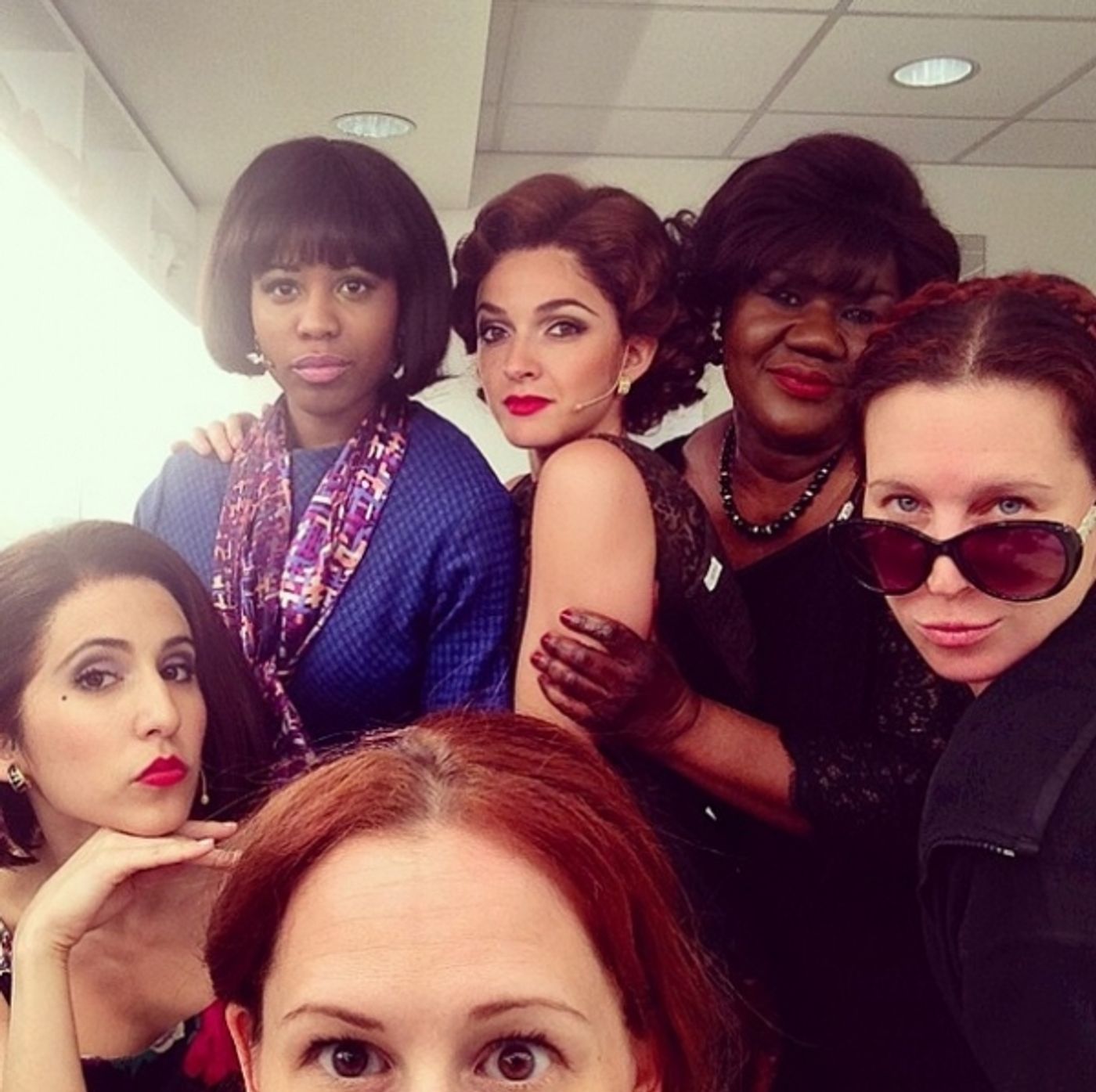 Photo Flash: Saturday Intermission Pics, Part 2 - 7/5 - NEWSIES Enjoy Theatre Life, KINKY BOOTS Preps for Act 2, and More  Image