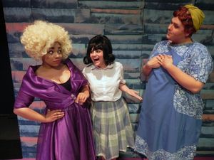 Zoe Lathan (Motormouth), Angela DiCocco (Tracy) and Daniel Mollett (Edna) Photo