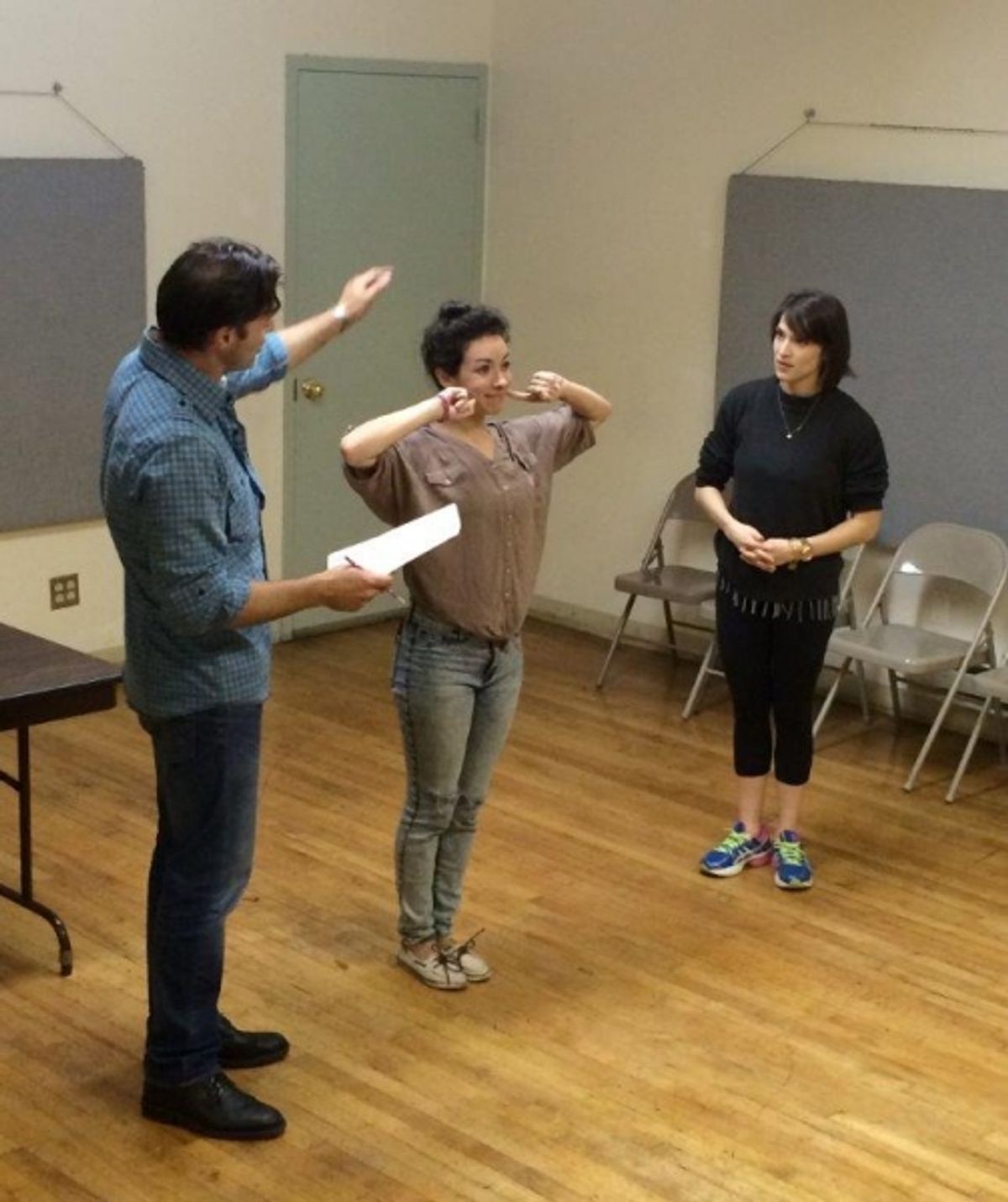 J Anthony Crane, Holland Mariah Grossman with choreographer Misha Sheilds at 