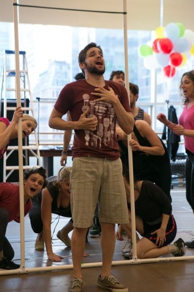Jeremy Jordan and the cast  Photo