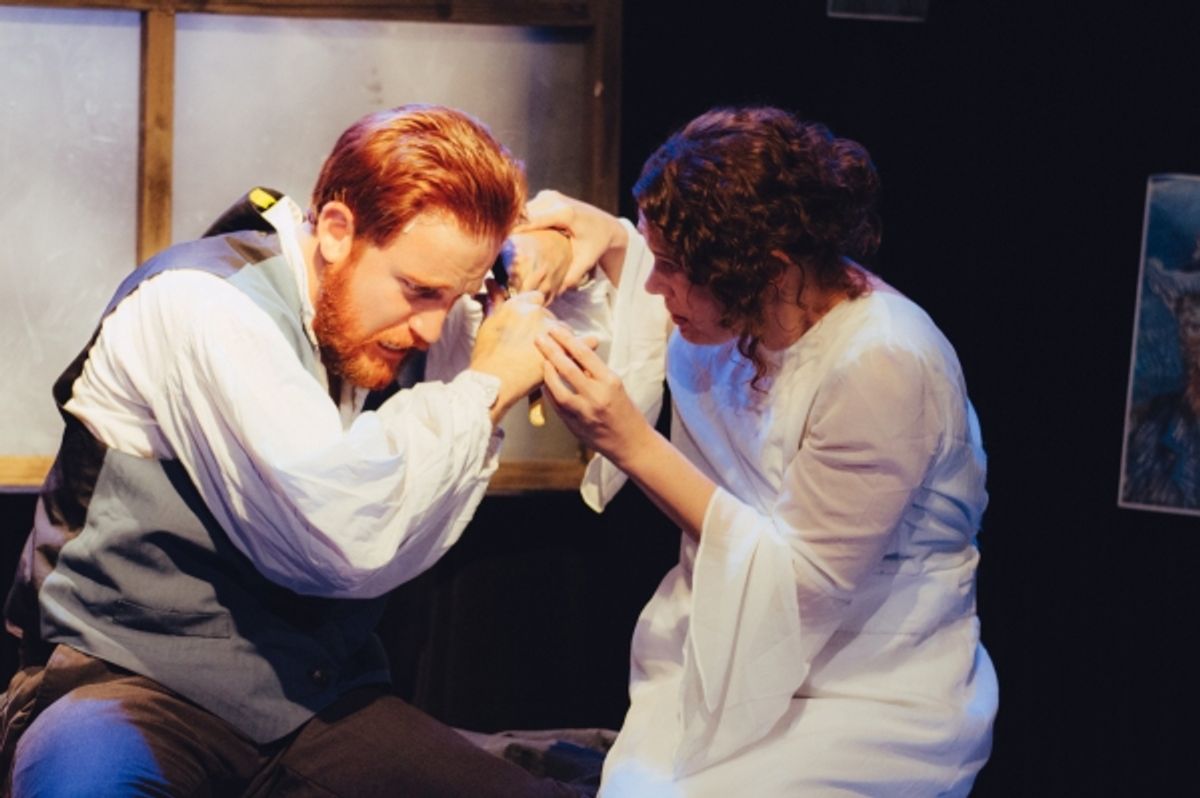 Jordan Foote as Vincent van Gogh and Nicole Jeannine Smith as Marguerite at 