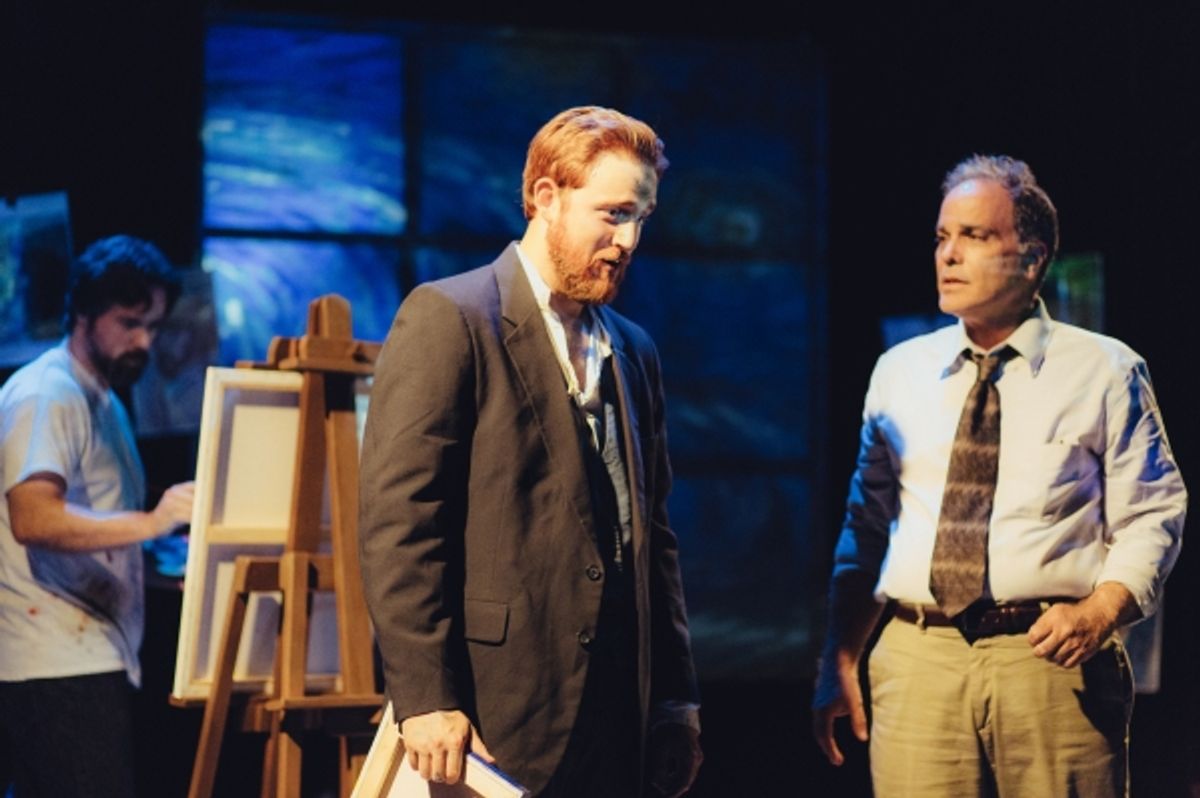 Steve Fisher as Patrick Stone, Jordan Foote as Vincent van Gogh and Greg Thompson as Dr. Miller at 