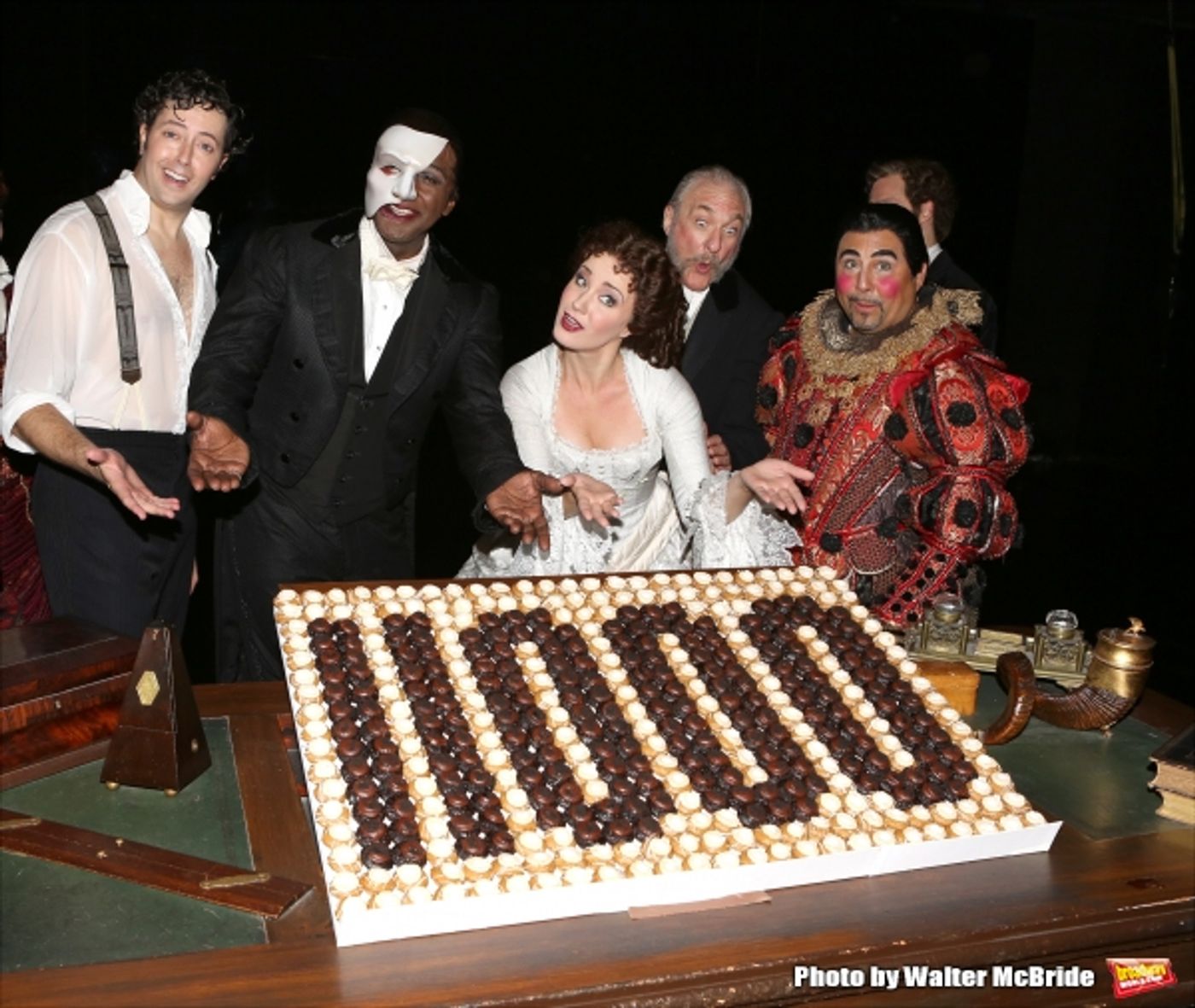 Photo Coverage: Norm Lewis, Sierra Boggess & THE PHANTOM OF THE OPERA Cast Celebrate 11,000 Backstage! Image