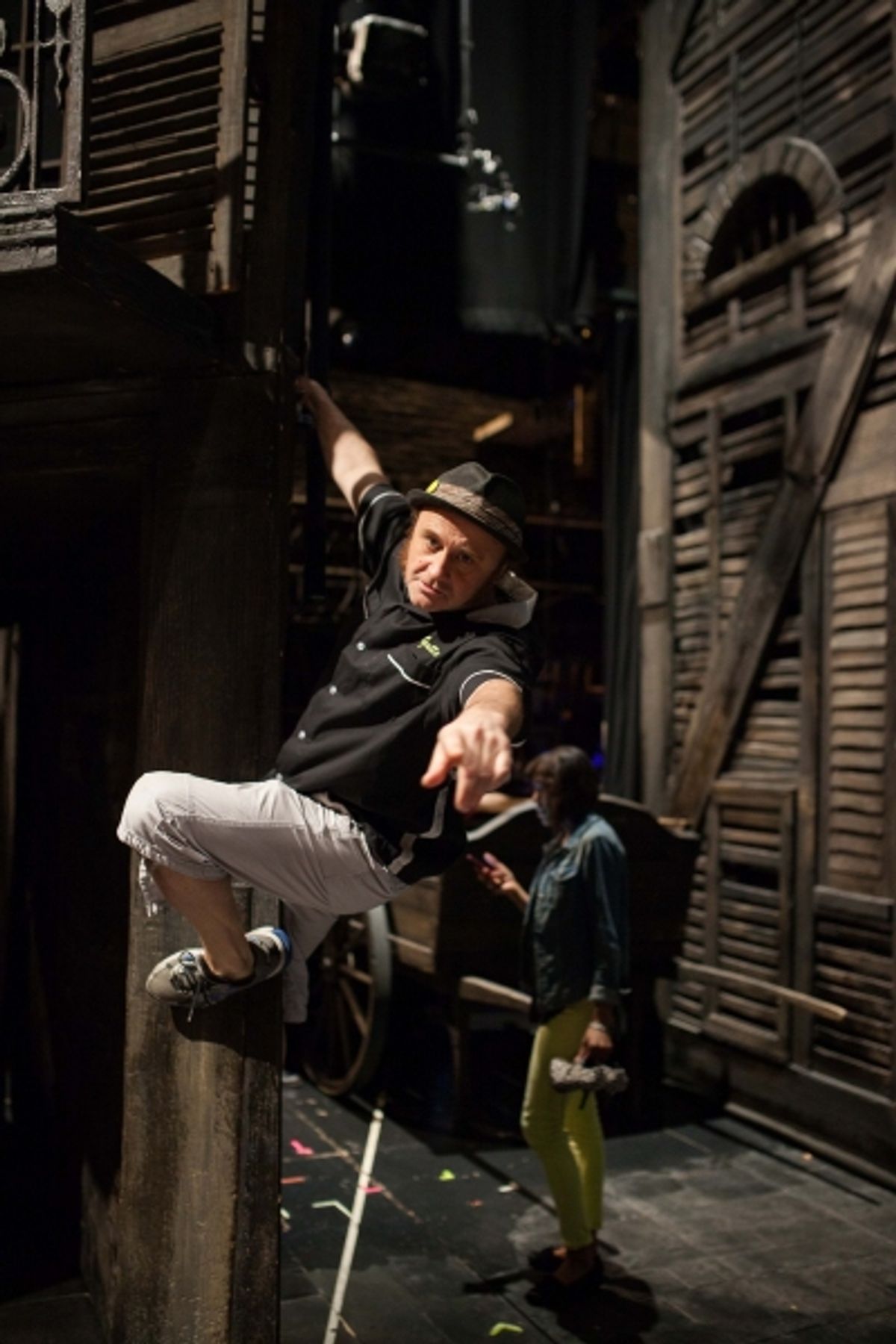 Cliff Saunders gets into character for his role as Monsieur Thenardier. Photo by Max Gordon Photography. at 