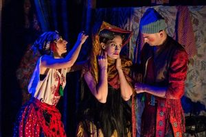 Liliya Sotirova as a Mummer, Juliana Francis Kelly as The Devil, Tavish Miller as The Dancer @ BroadwayWorld Liliya Sotirova as a Mummer, Juliana Francis Kelly as The Devil, Tavish Miller as The Photo