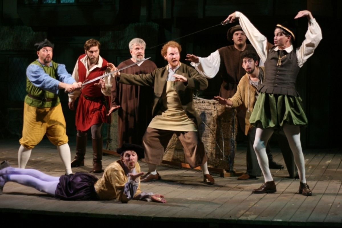 Robert Allan Smith (Ã¢â‚¬Å“Sir HughÃ¢â‚¬Â), Victor Holstein (Ã¢â‚¬Å“Master PageÃ¢â‚¬Â), Michael Mulhearn (Ã¢â‚¬Å“SlenderÃ¢â‚¬Â), Bill Chamberlain (Ã¢â‚¬Å“ShallowÃ¢â‚¬Â), Steve Peebles (Ã¢â‚¬Å“HostÃ¢â‚¬Â), Mark Hespen (Ã¢â‚¬Å“PistolÃ¢â‚¬Â/Ã¢â‚¬ÂRugb at 