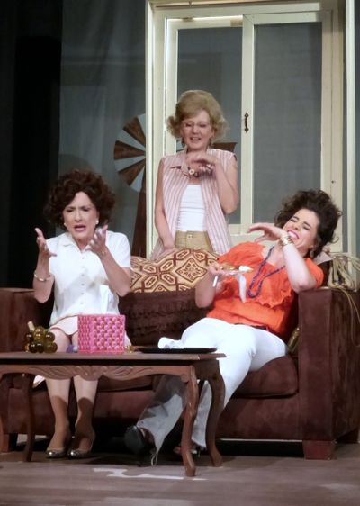 Latrelle''s version of the truth amuses Sissy and LaVonda. (from left) Alison Mattiza Photo