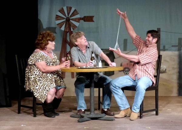 Odell''s rope tricks distract Juanita and G.W. from their troubles. (from left) Kip H Photo