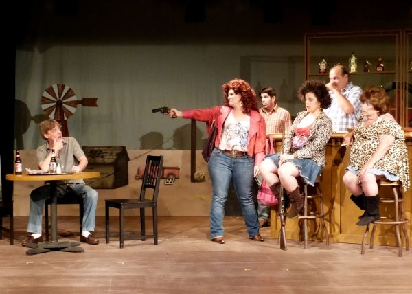 Noleta takes revenge on her cheating husband. (from left) Harold Dershimer, Elizabeth Photo