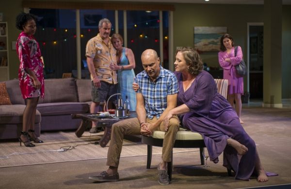 Regine (Karen Aldridge), Gary (Keith Kupferer), Teri (ensemble member Kate Arrington) Photo