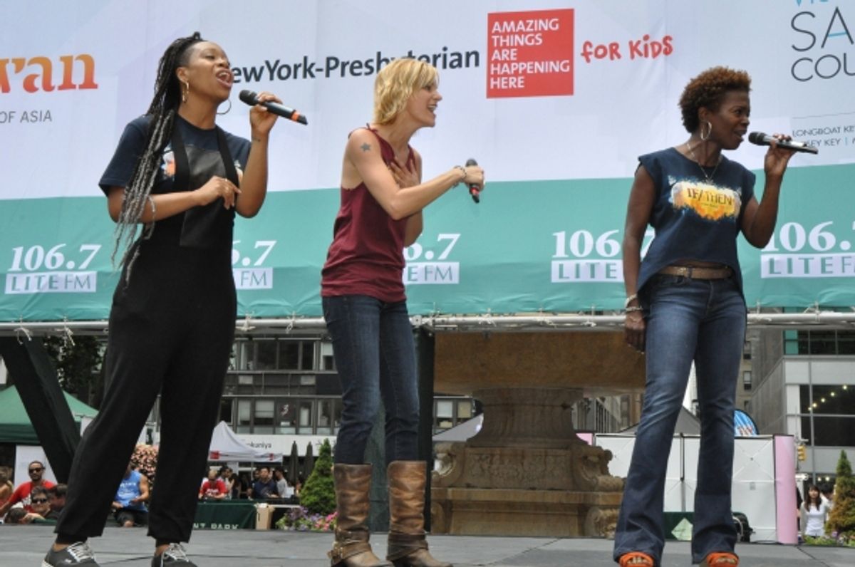 Tamika Lawrence, Jenn Colella and LaChanze at 