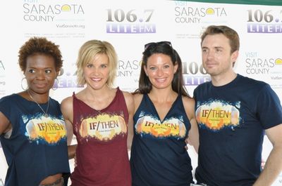 LaChanze, Jenn Colella, Jackie Burns and James Snyder Photo