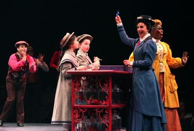 Robert Creighton (Bert), Noa Solorio (Jane Banks), Ben Ainley-Zoll (Michael Banks), K Photo