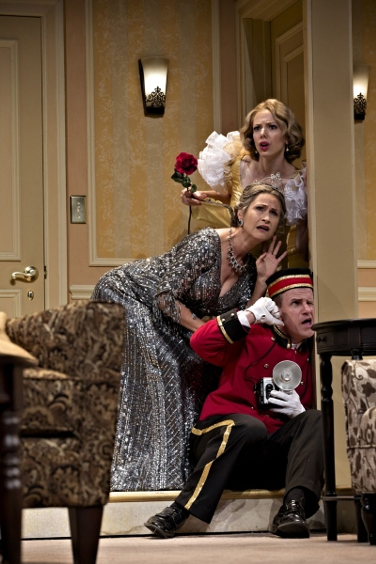 WhatÃ'Â¢Ã¯Â¿Â½Ã¯Â¿Â½s going on with the visiting tenor? Deanna Gibson as Maggie, Susan Riley Stevens as Julia, and Anthony Lawton as the bellhop perform at 