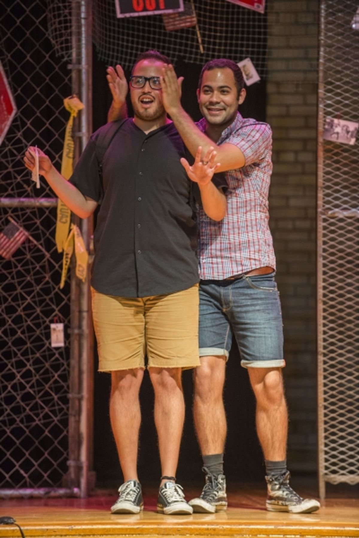 Donny Acosta and Ruben Adorno in About Face Youth TheatreÃ¢â‚¬â„¢s world premiere of CHECKING BOXES by Shannon Matesky and the About Face Youth Theatre Ensemble at 