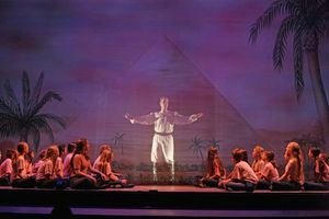 Title character Joseph (Ian Patrick Gibb) magically appears, singing ''Any Dream Will Do'' to an enthralled 36-member children’s chorus. @ BroadwayWorld Title character Joseph (Ian Patrick Gibb) magically appears, singing ''Any Dream Will Photo