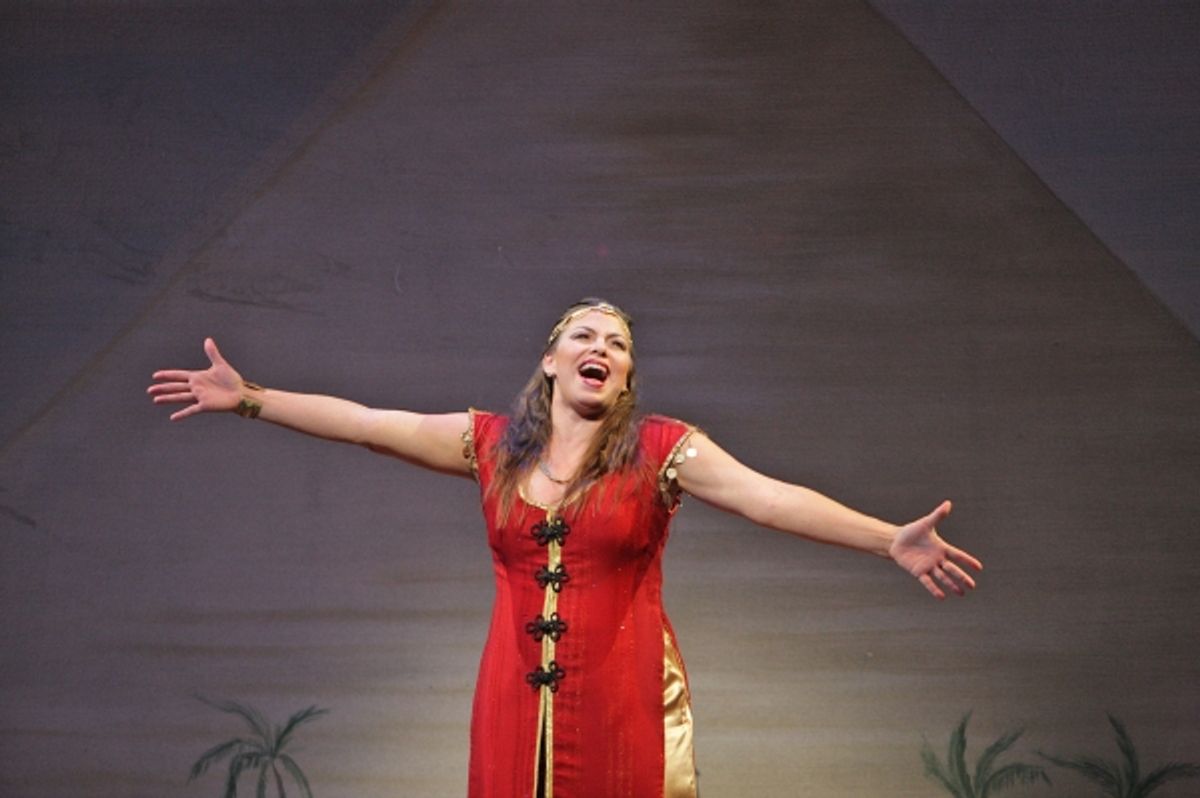 Broadway veteran Darcie Roberts, as the mysterious Narrator, spins the tale of Joseph and his Coat of Many Colors. at 