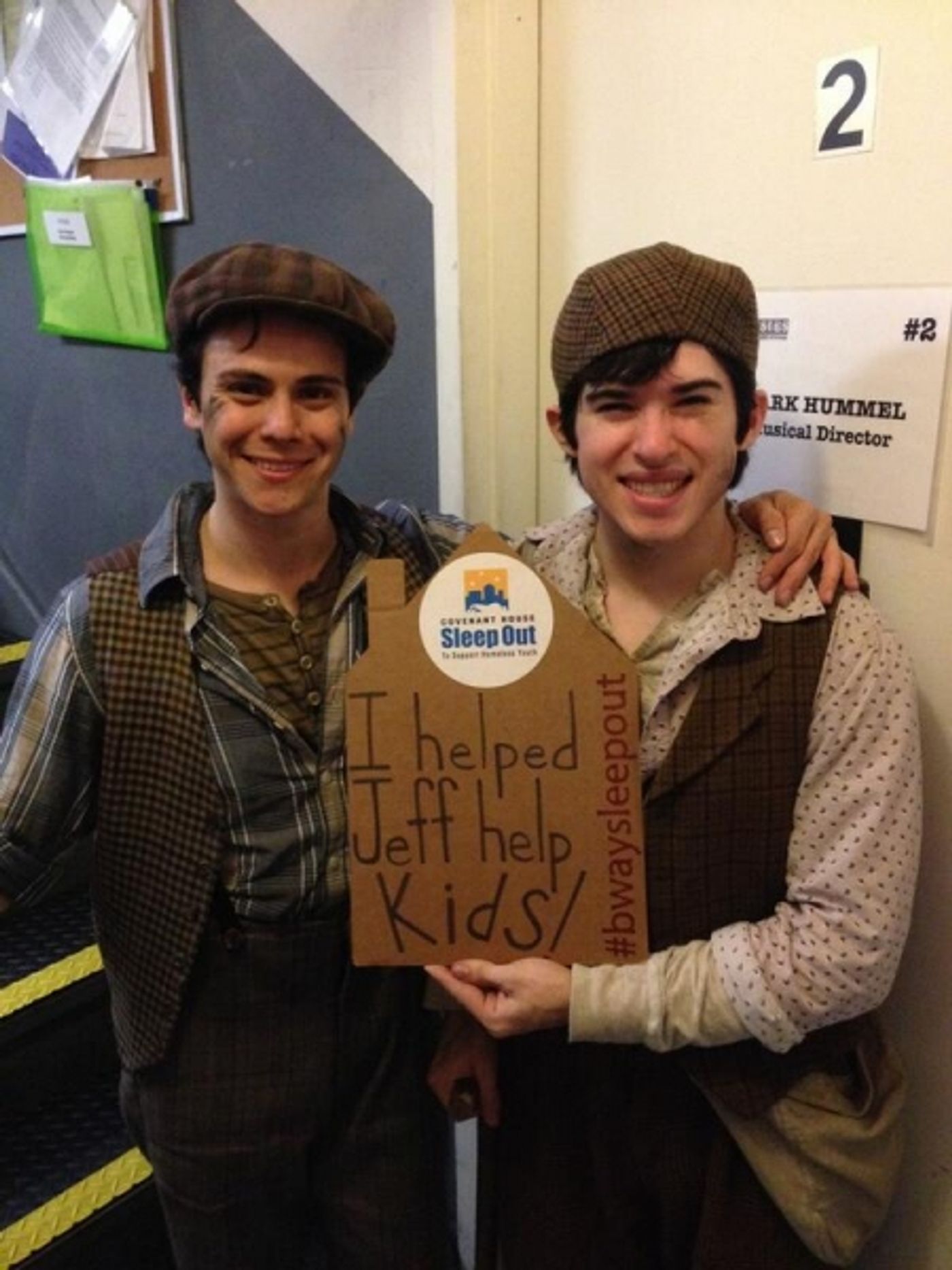 Photo Flash: Saturday Intermission Pics, 7/12- NEWSIES Prep for Sleep Out, BULLETS and MATILDA Get Excited for Broadway Barks, and More  Image