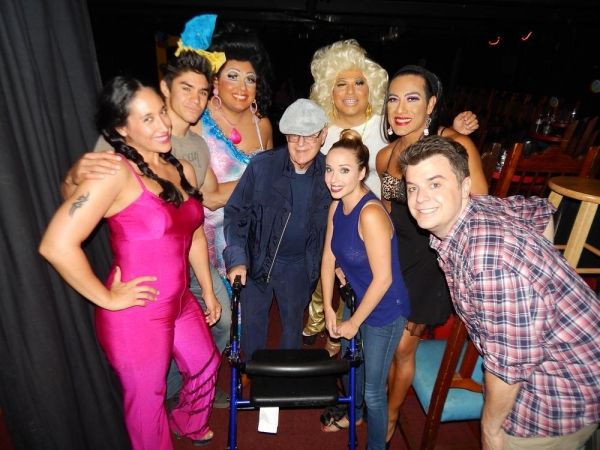 David L. Landers (center) with Chico''s Angels cast (L to R) Cher Ferreyra, Duke Shom Photo