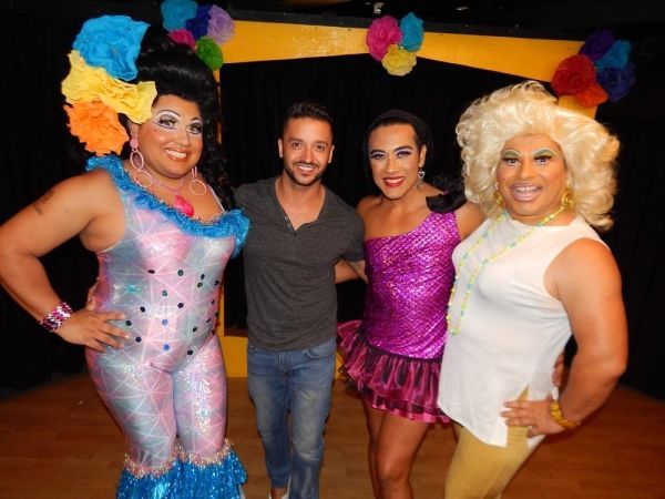 Jai Rodriguez with Kay Sedia, Chita Parole, Frieda Laye Photo