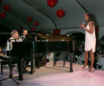 Steven Schwartz and Patina Miller. Photo by Lenny Stucker. Photo