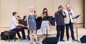 Natalie Joy Johnson, Nikki M. James, Brian Gonzales and Benjamin Howes, accompanied by Nate Buccieri @ BroadwayWorld Natalie Joy Johnson, Nikki M. James, Brian Gonzales and Benjamin Howes, accompanied b Photo