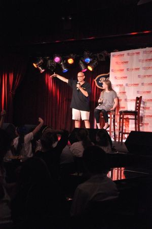 Emma Howard and Jonathan Cerullo taking questions from the students @ BroadwayWorld Emma Howard and Jonathan Cerullo taking questions from the students Photo