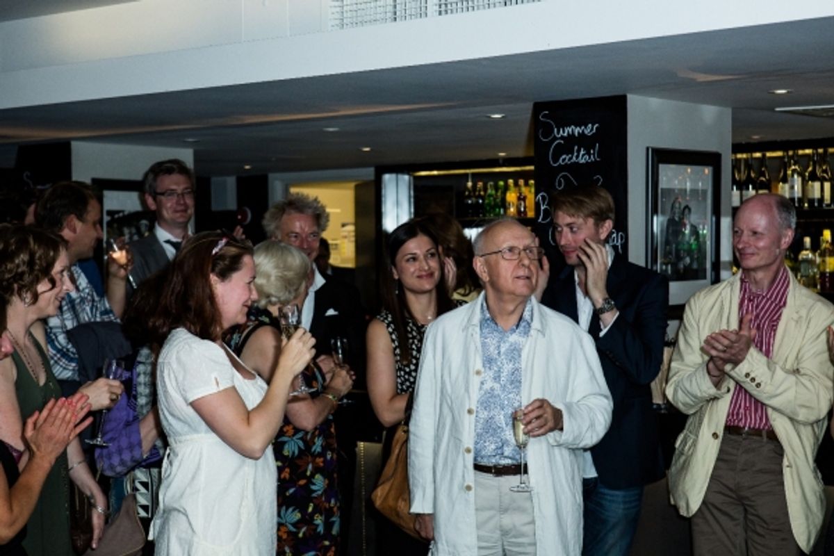 Sam Walters (center) at the party for INVINCIBLE at 