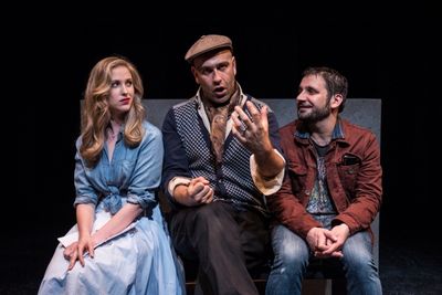 Samantha Strelitz as Cara, Penny Bittone as Director and Derek Ahonen as Douglas Photo