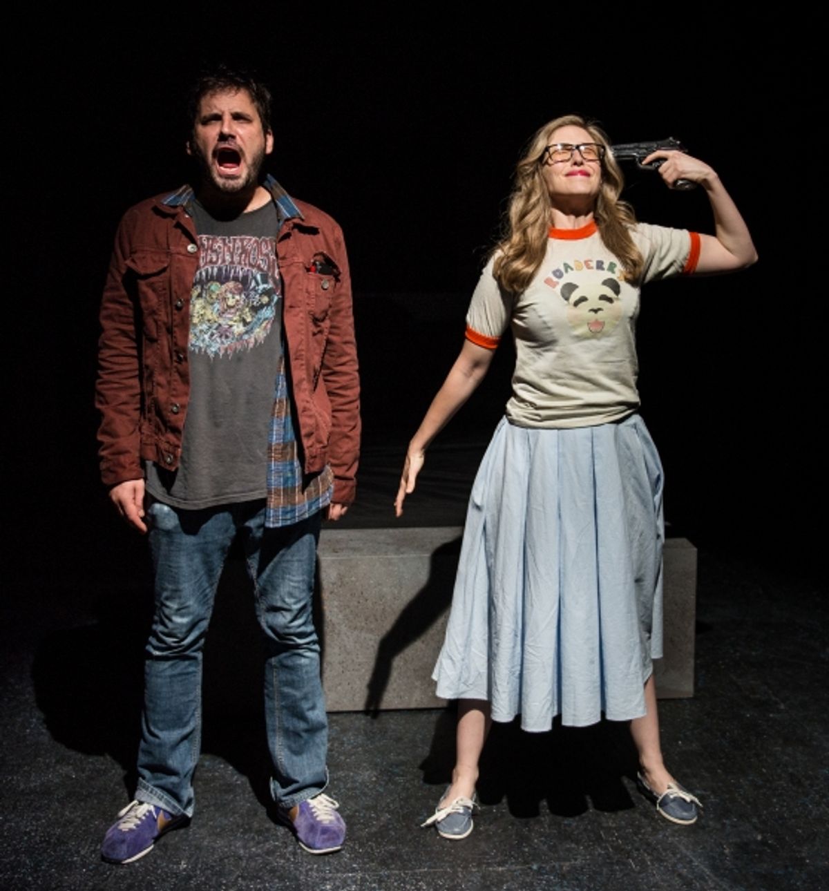 Derek Ahonen as Douglas and Samantha Strelitz as Cara at 