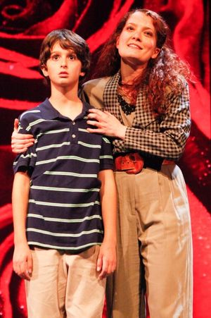 Tyler Altomari (Jason) and Leslie Henstock (Trina). Photo by Randy O''Rourke. Photo