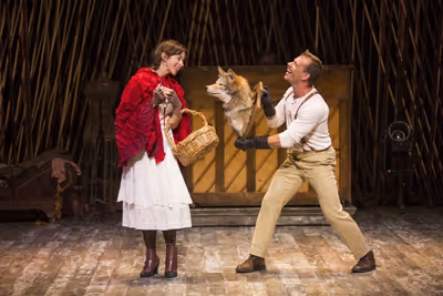 Emily Young as Little Red Ridinghood and Noah Brody as Wolf Photo