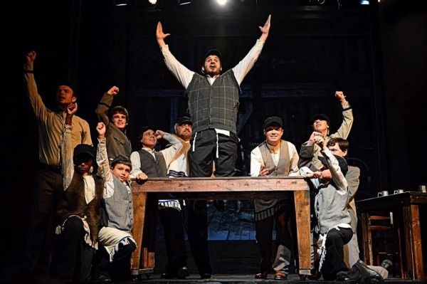 ''To Life'' with Tevye (Jacob Bowman) in center surrounded by cast members Photo