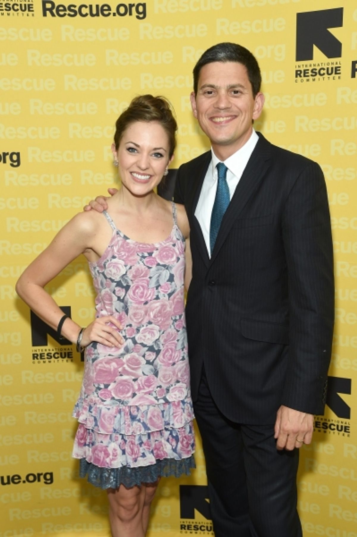 Laura Osnes and David Miliband at 