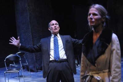 Robert Emmet Lunney as Claudius and Pamela J. Gray as Gertrude Photo