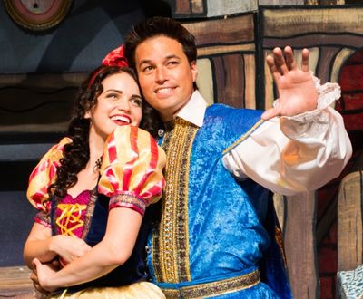 Lindsay Pearce as Snow White and Cliffton Hall as Prince Harry Photo