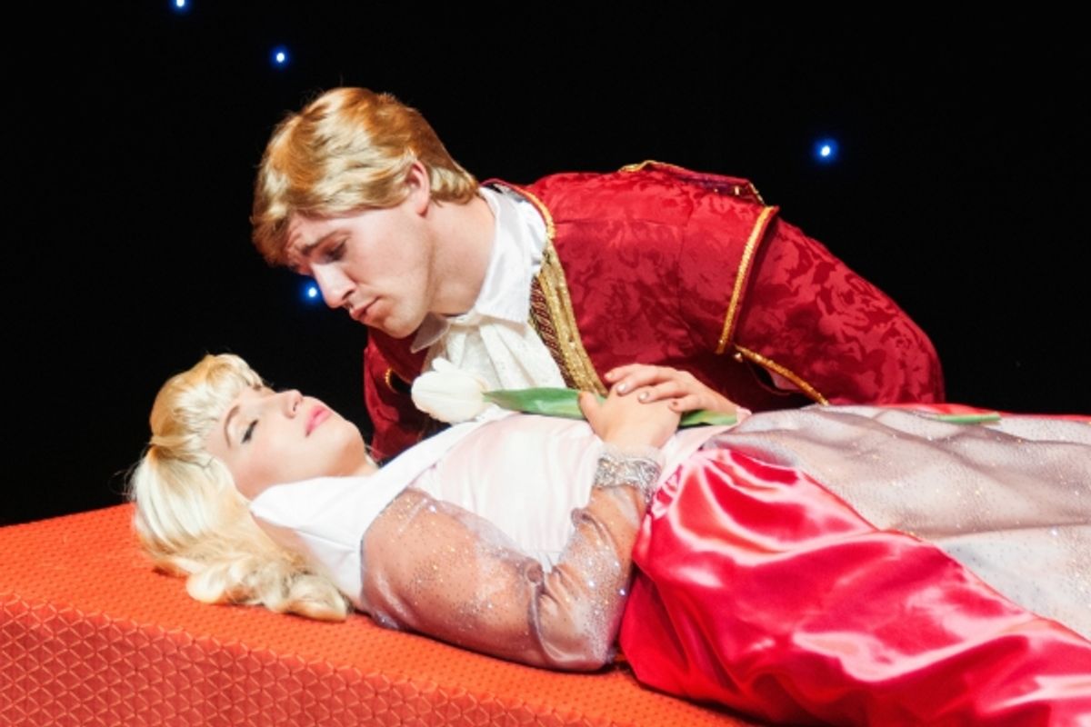 Molly McCook as Aurora and Curt Hansen as Prince Philip at 