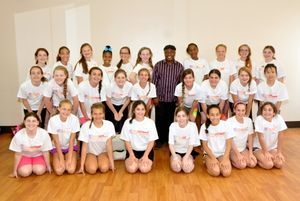 Ron Kunene and The Camp Broadway Kids Photo