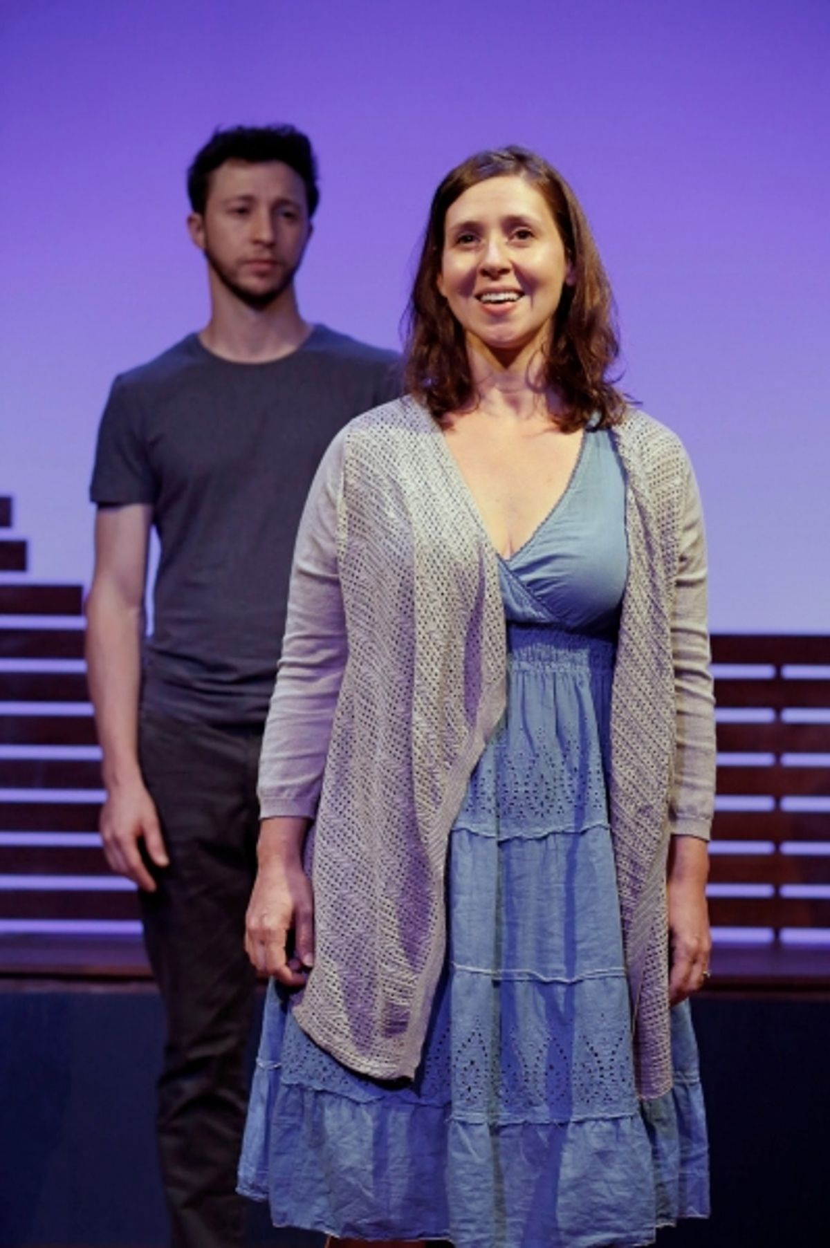 A scene from Riverbed by Eric Lane, directed by Matthew Rauch with Adam Green and Miriam Silverman at 
